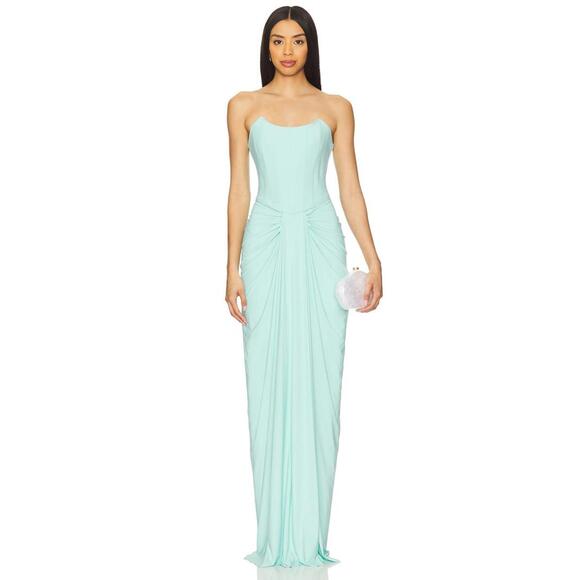 Deme by Gabriella x REVOLVE Pearl Gown in Green - Picture 1 of 9